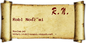 Robl Noémi névjegykártya